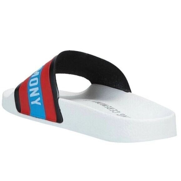 OPENING CEREMONY White Rubber Printed Ace Pool Slides / Sandals 8 NIB - Picture 8 of 10